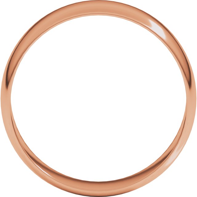 18k Rose 6 Mm Ultra-lightweight Half Round Band Size 7.5
