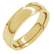 18k Yellow 5 Mm Comfort Fit Edge Band Size 11