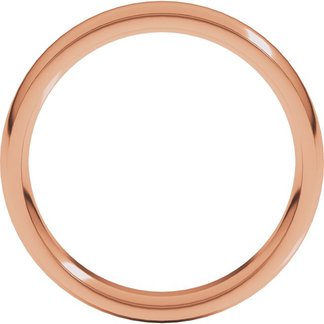 14k Rose 5 Mm Comfort Fit Edge Band Size 8