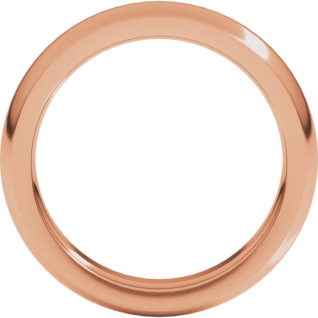 14k Rose 4 Mm Half Round Comfort Fit Heavy Band Size 7