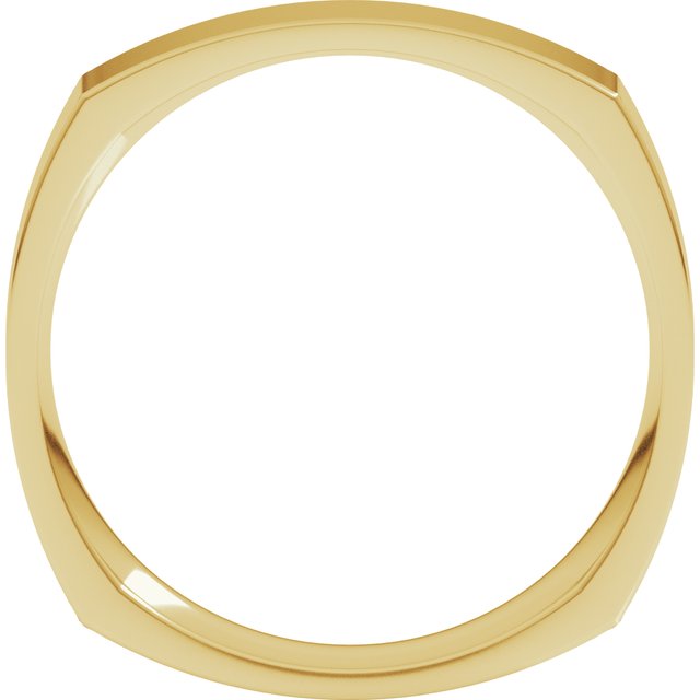 14K Yellow 4 mm Square Comfort Fit Band Size 8