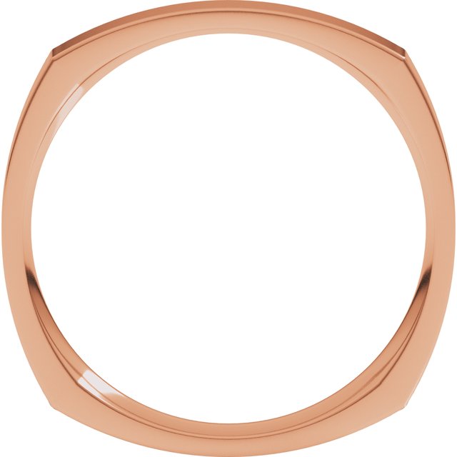 14K Rose 2.5 mm Square Comfort Fit Band Size 10