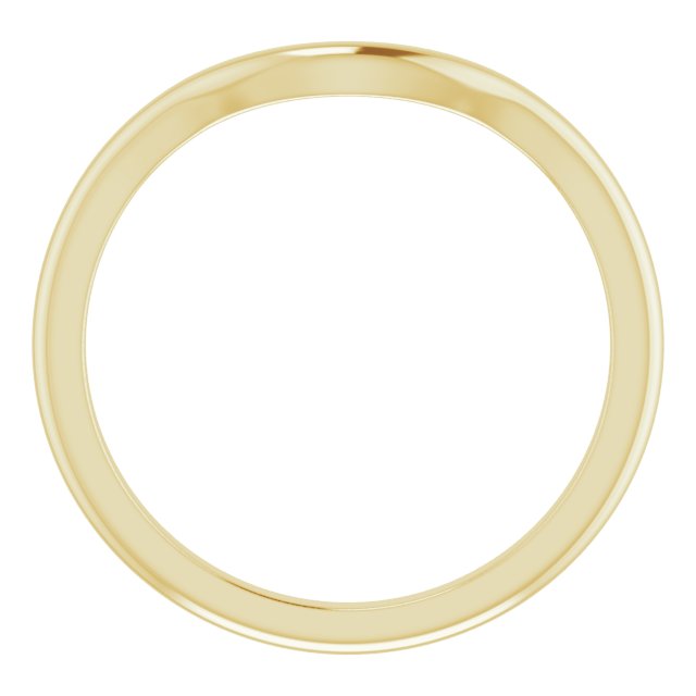 14K Yellow Band for 9x4.5 mm Marquise Ring
