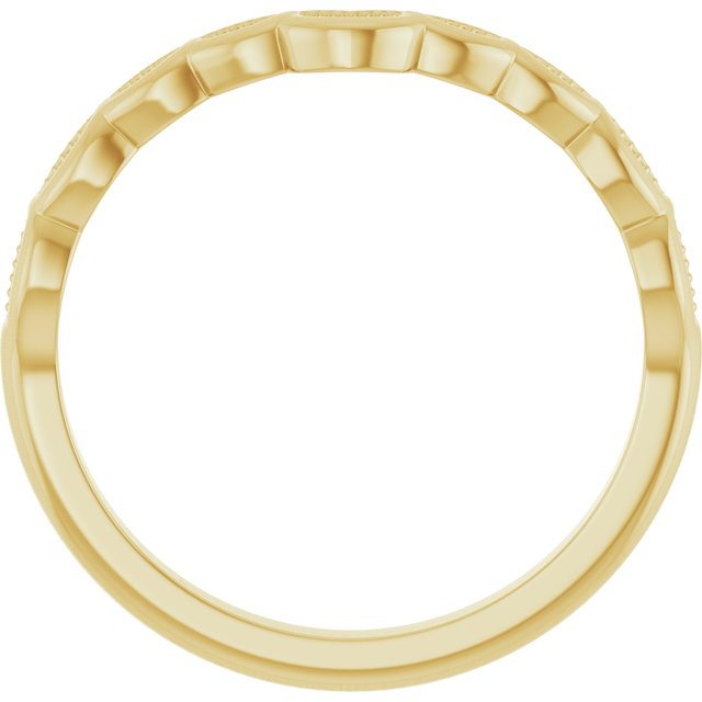 14K Yellow Contour Band