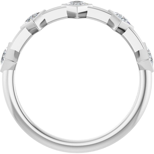 14K White 1/3 CTW Lab-Grown Diamond Anniversary Band