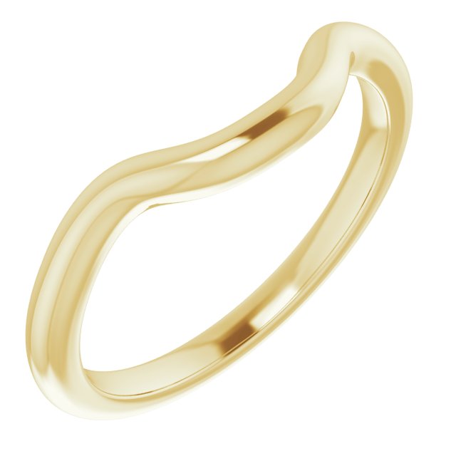 14k Yellow Band For 9x7 Mm Oval Ring