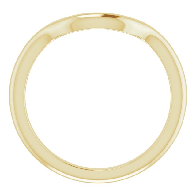 14k Yellow Band For 10 Mm Round Ring