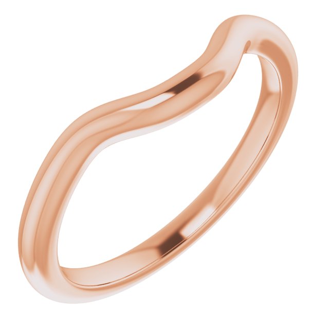 14k Rose Band For 8x6 Mm Oval Ring