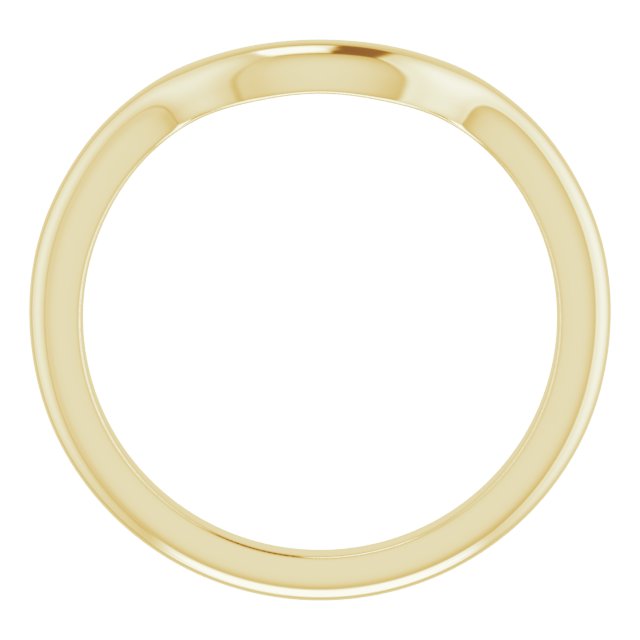 14k Yellow Band For 9x7 Mm Oval Ring