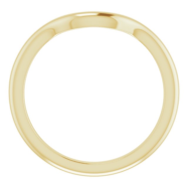 14k Yellow Band For 8x6 Mm Oval Ring