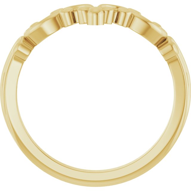 14K Yellow Contour Band