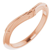 14K Rose Band for 7x7 mm Heart Ring