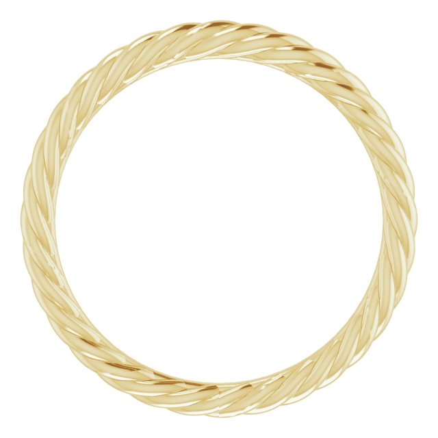 14K Yellow Band for 8x6 mm Oval Ring