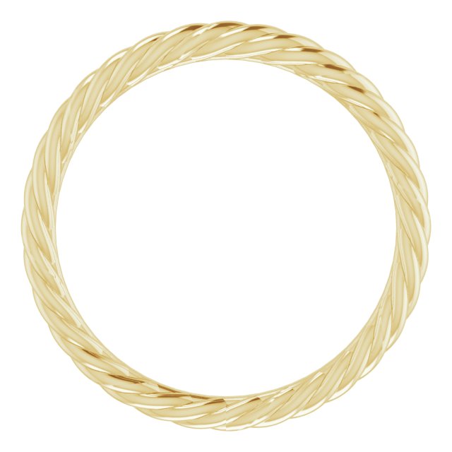 14K Yellow Band for 8x6 mm Oval Ring