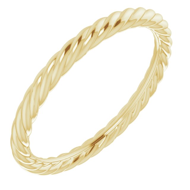 14K Yellow Band for 8x6 mm Oval Ring