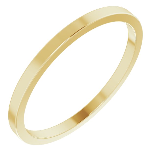 14k Yellow 1.5 Mm Flat Band Size 3.5