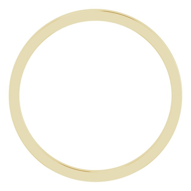 14k Yellow 1.5 Mm Flat Band Size 3.5