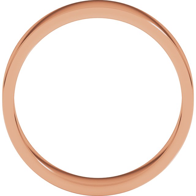 14K Rose 5 mm Flat Band Size 7.5