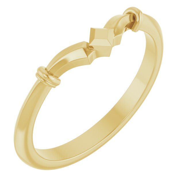 14K Yellow Contour Band