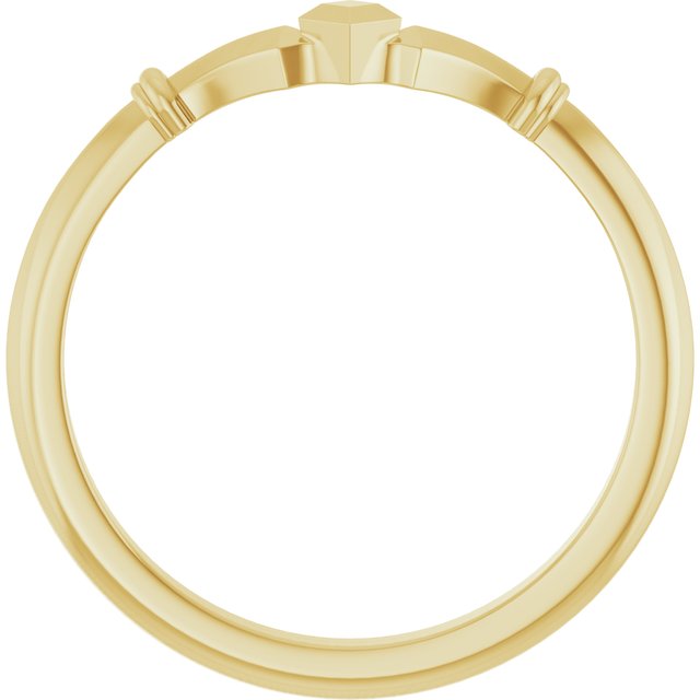 14K Yellow Contour Band