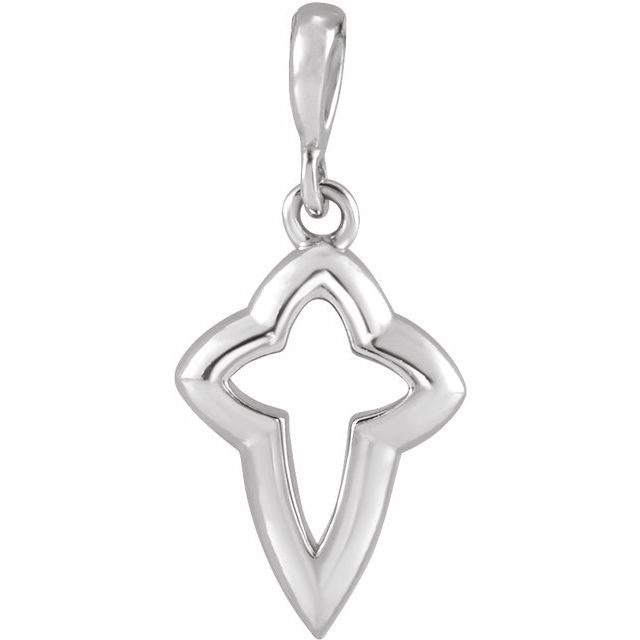 Sterling Silver Petite Open Cross Pendant