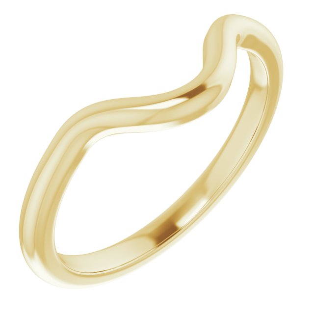 14K Yellow Band for 8x6 mm Oval Ring