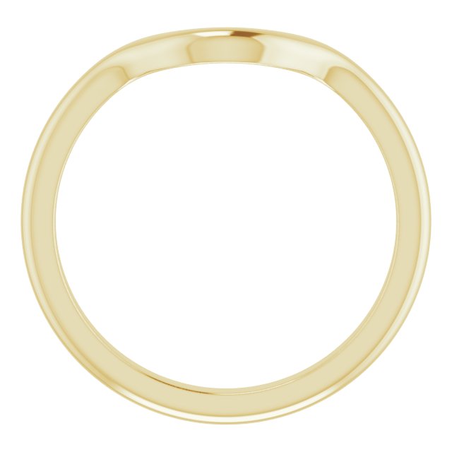 14K Yellow Band for 8x6 mm Oval Ring
