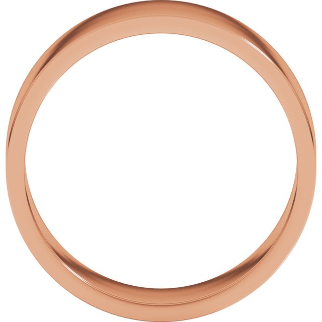 14K Rose 7 mm Flat Band Size 8