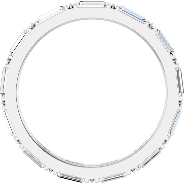 14K White 5/8 CTW Lab-Grown Diamond Eternity Band Size 7