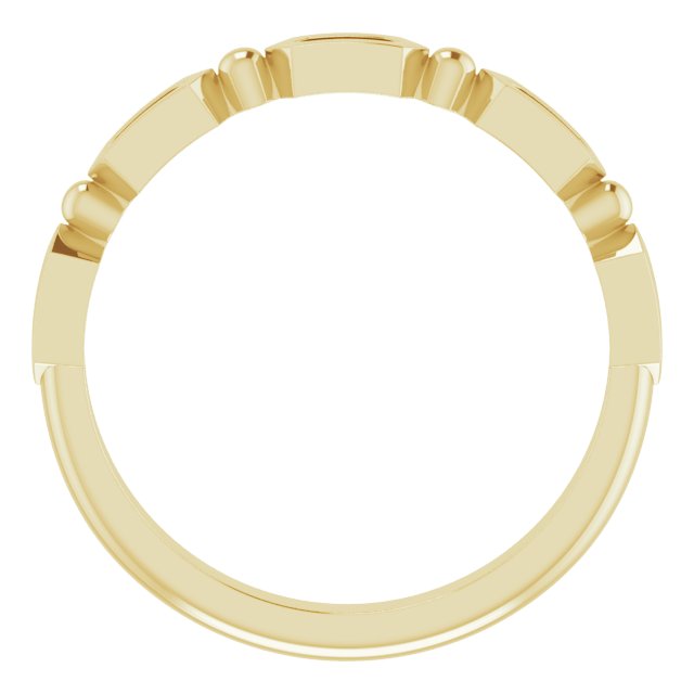 14k Yellow Stackable Geometric Ring