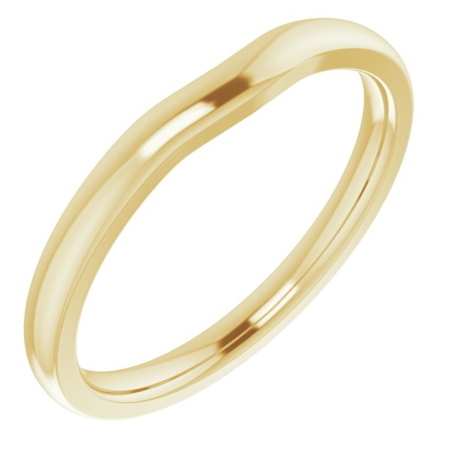 14k Yellow Band For 6 Mm Round Ring