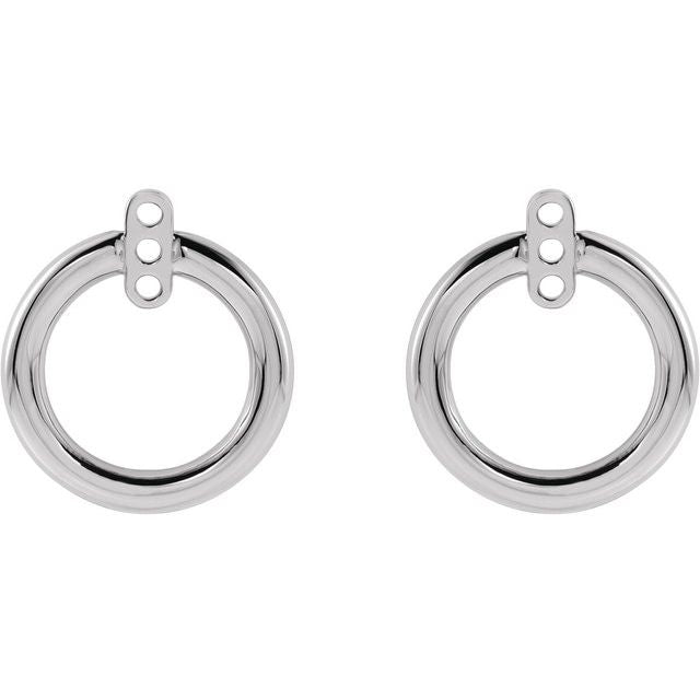 Sterling Silver Circle Earring Jackets
