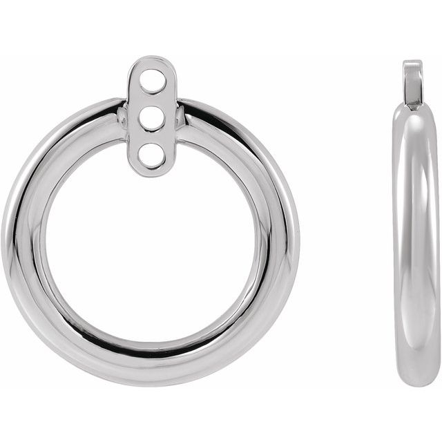 Sterling Silver Circle Earring Jackets
