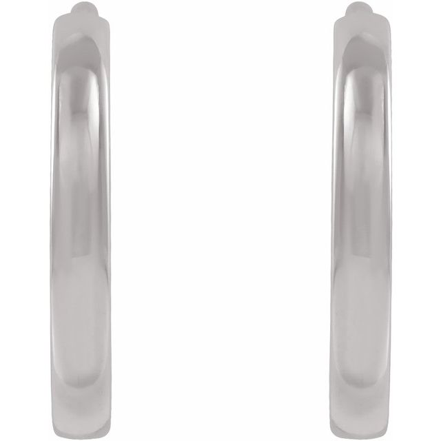 Sterling Silver Hinged 10 mm Hoop Earrings