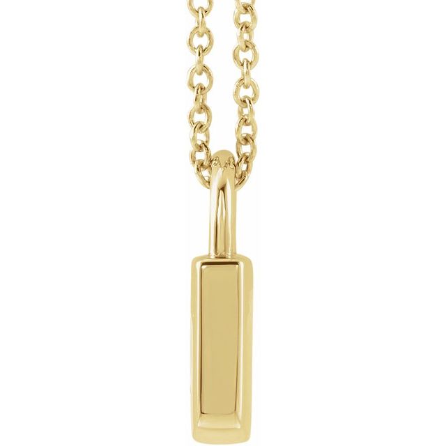 14K Yellow Engravable Lock 16-18' Necklace