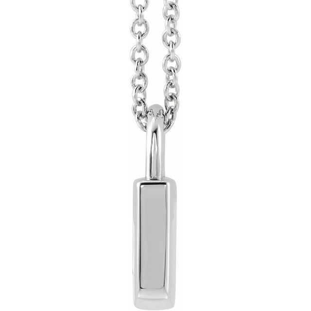 Sterling Silver Engravable Lock 16-18' Necklace