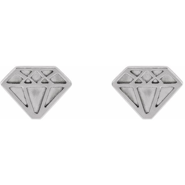 Sterling Silver Tiny Diamond Earrings