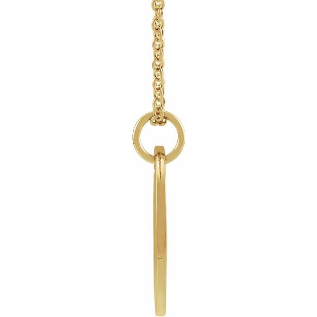14K Yellow Sagittarius Zodiac Disc 16-18' Necklace