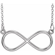 14K White Infinity 17' Necklace