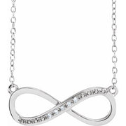 14K White .025 CTW Natural Diamond 16-18' Necklace