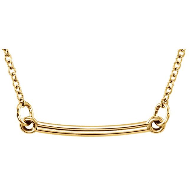 14K Yellow Tiny Posh® Bar 16-18' Necklace