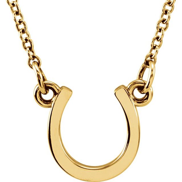 14K Yellow Tiny Posh® Horseshoe 16-18' Necklace