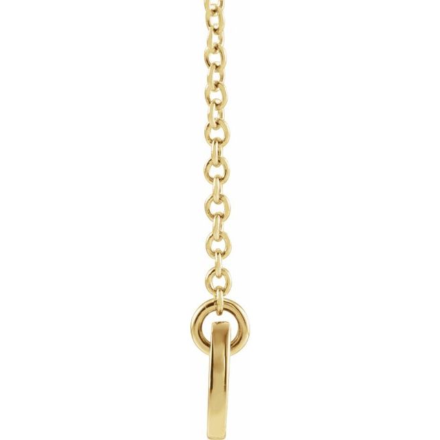 14K Yellow Engravable Bar 16' Necklace