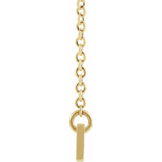 14K Yellow Engravable Bar 16' Necklace