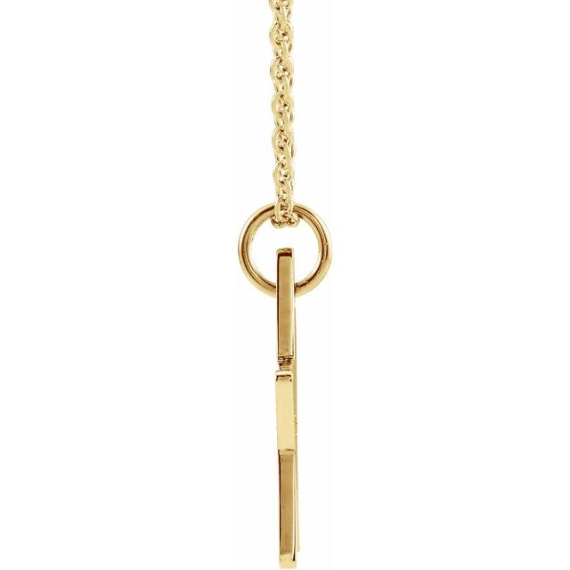 14K Yellow Engravable Star 16-18' Necklace