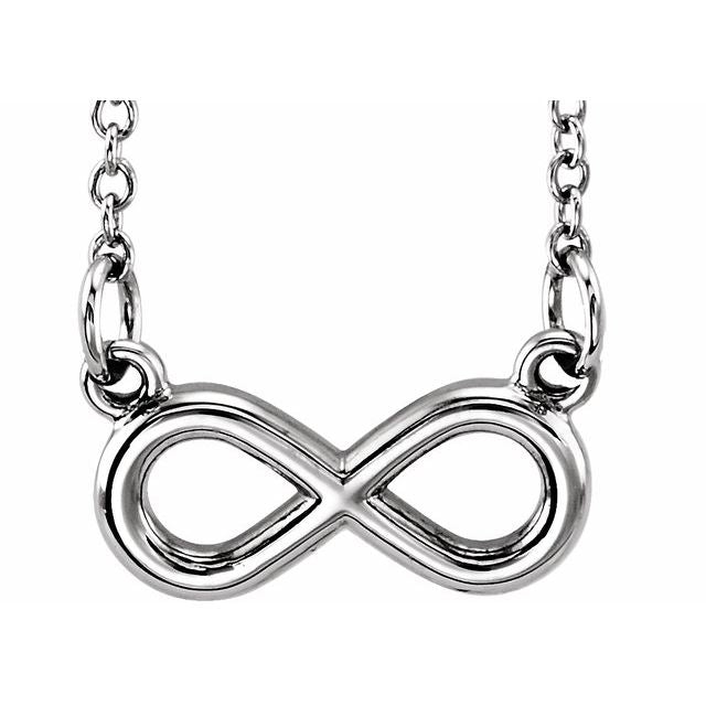 14K White Tiny Posh® Infinity-Inspired 16-18' Necklace