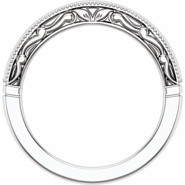 14K White Matching Band