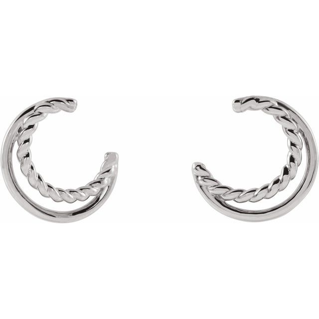 Sterling Silver Front Facing Hoop Earrings
