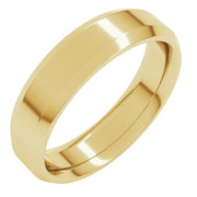 14K Yellow 5 mm Beveled-Edge Comfort-Fit Band Size 10