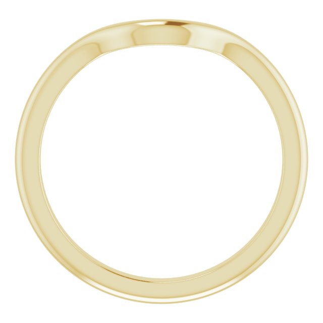 14K Yellow Band for 8x6 mm Oval Ring